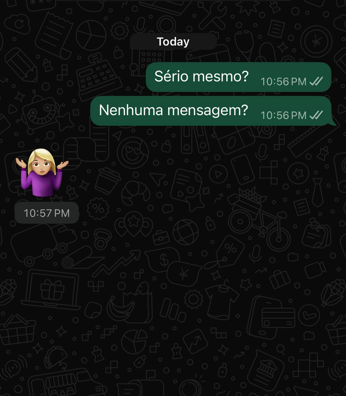 Conversa no celular sem resposta